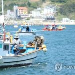 【アルバイト】韓国漁師が海上デモ　海洋放出決定に抗議