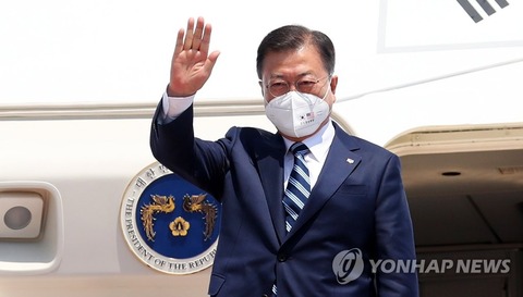 【韓国】文大統領　米ワシントンに到着＝韓米首脳会談へ