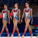 【東京五輪】新体操団体ウズベキスタン「セーラームーン」で舞う