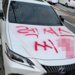 【韓国】違法駐車のレクサスに赤のスプレーで『レクサス××』･･･ネチズン「器物破損だ」vs「スカッとした」