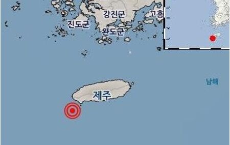 【K地震】済州島沖地震｢同地域では観測史上最大｣＝韓国気象庁