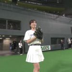 元AKB48の宮崎美穂（28）ミニスカノーバン投球にファンが歓喜
