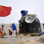 中国の宇宙飛行士3人帰還　半年滞在、最長更新
