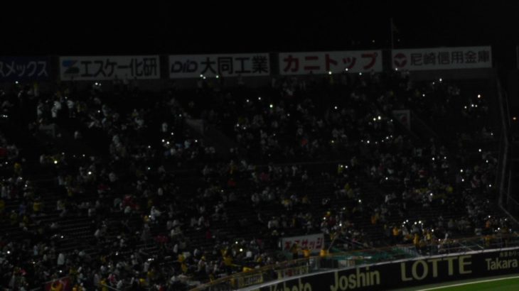 阪神ファンがスマホの光で試合妨害してるところの写真ｗｗｗｗｗｗｗｗｗｗｗｗｗｗｗｗｗ