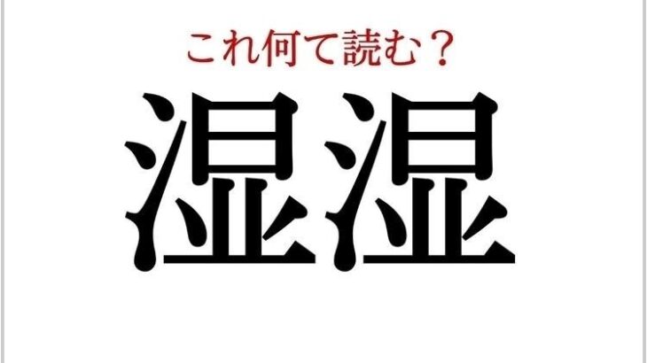 『湿湿』なんて読むの？