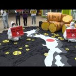 韓国のプロ市民、原発処理水放出に抗議活動