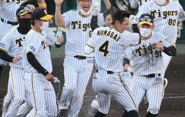 阪神が劇的サヨナラ勝利！　途中出場の熊谷がプロ初のサヨナラヒット！