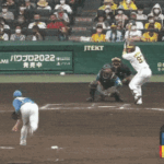 阪神７ー３日本ハム　８回裏　代打小野寺暖　満塁走者一掃3ベースヒット