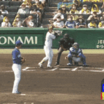 阪神1ー0中日 1回裏　近本光司　先制タイムリー2ベースヒット