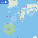 【悲報】台風4号さん九州を沈めにかかる……