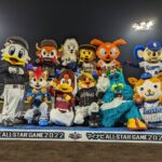 12球団マスコット「オールスターだし全員で集合写真撮った！」