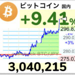 【緊急】ビットコインが垂直上げ、300万円突破するwwwwwwwwwwww【BTC】