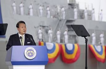 【軍事】 韓国軍がイージス艦進水式　尹大統領出席、海上からも北のミサイル迎撃可能に