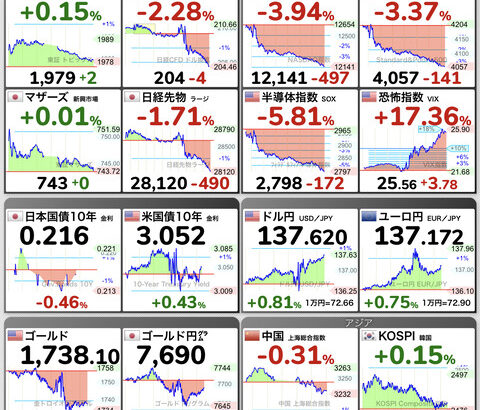 【緊急】株、ビットコイン、ゴールド、全部逝く