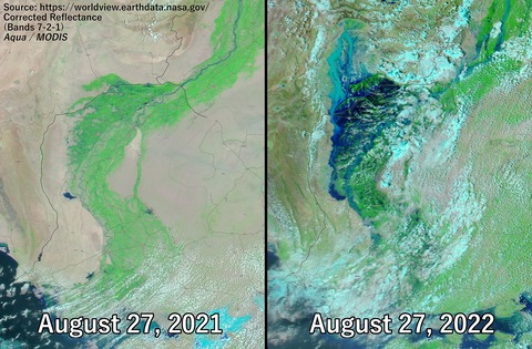 【大洪水】パキスタン、洪水死者1100人超 国土の3分の1水没