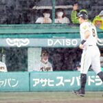 阪神　満塁で佐藤輝明が走者一掃の三塁打　７―０のリードで降雨中断