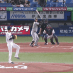 ヤクルト０ー１阪神　1回表　中野拓夢　2試合連続　先頭打者ホームラン