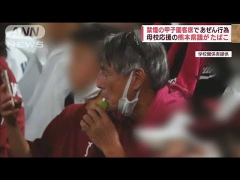 「つい吸ってしまった」県議が甲子園で母校応援中に喫煙「注意しても吸ってた」