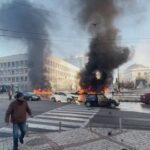 ウクライナ首都キーウで少なくとも3回の爆発音 黒い煙も