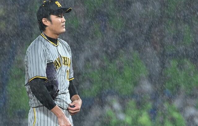 ＣＳファイナル第2戦　ヤクルト-阪神戦が降雨で中断　初回２死一塁、打者村上の場面で雨脚強まる