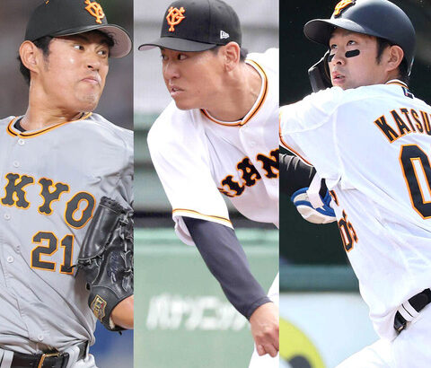 巨人、井納・桜井・勝俣に戦力外通告