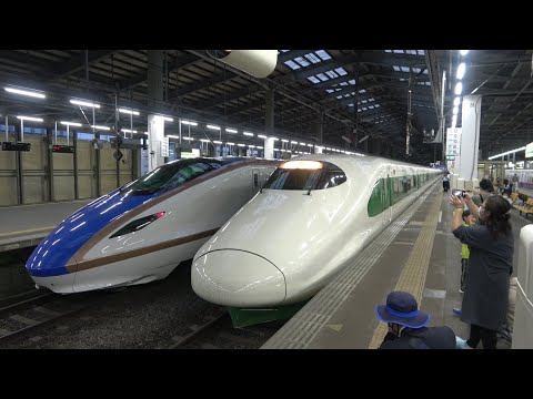 200系カラーの新幹線「あさひ」登場