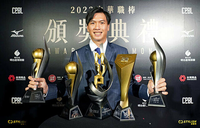 【野球】“打撃4部門で1位”「台湾の山田哲人」が快挙…初の二塁手MVP 2022年CPBL表彰選手