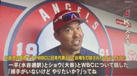 【画像】大谷翔平「へい！カート！WBCの捕手をやってくれないか？」