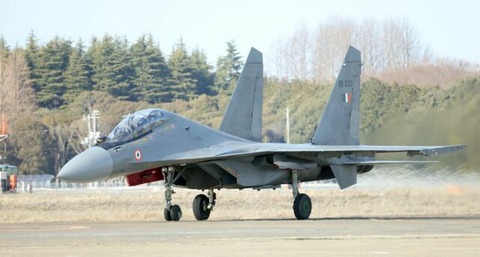 【日印】インド空軍のスホイ３０が茨城・百里基地に到着　初の戦闘機共同訓練へ