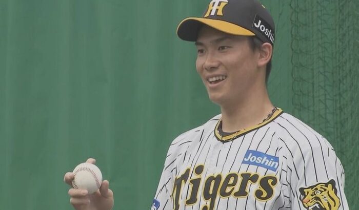 阪神　湯浅　WBC公式球を使ったブルペンで手ごたえ「めっちゃイイ」　伝家の宝刀・フォークの握りをWBC仕様に