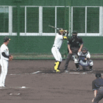 阪神・佐藤輝明が技ありの二塁打を披露　糸井氏驚く「そんなんできるんや、テル！」