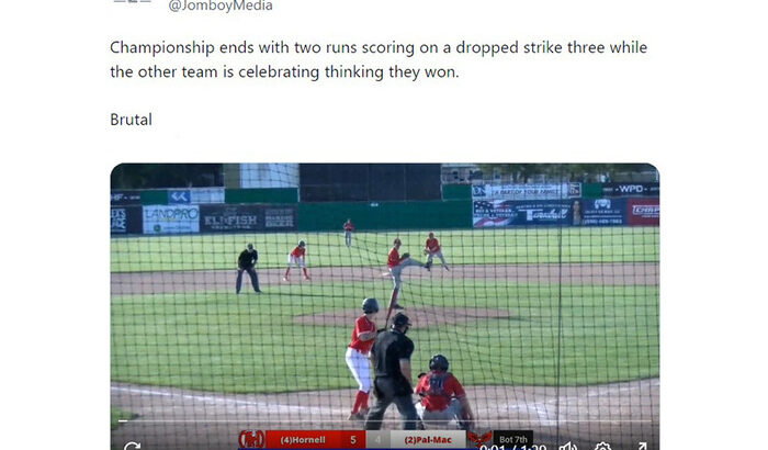 サヨナラ見逃し三振が米高校野球で話題　ルールを知らず悲劇「二塁手は走って声をかけてる」