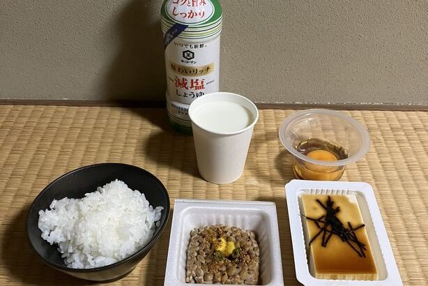 【画像】これが35歳オッサンの俺の朝食兼昼食。岸田はこれ見て悲しくならないかな？