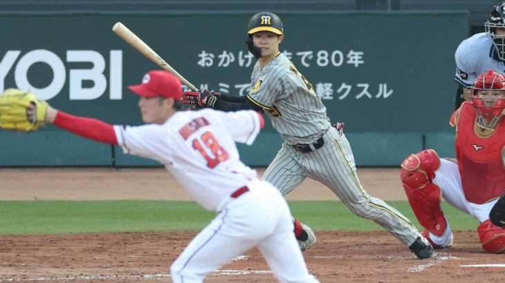 阪神中野2試合ぶり2番先発でチーム唯一のマルチ岡田監督は継続明言定位置の方がええわ