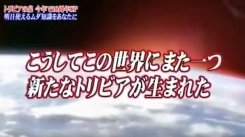 【朗報】一番印象に残ってる『トリビアの種』、なんG民の9割が一致してしまうwww