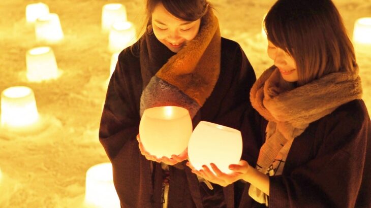 【冬のイルミネーション】北海道：定山渓神社の雪灯路が幻想的な光で冬の温泉街を彩る「開催時：2024年1月28日～2月4日」