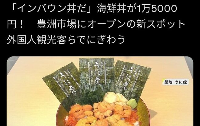 大物YouTuber、1.5万円の海鮮丼に文句を言ってしまう
