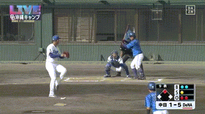 【練習試合中日対DeNA】中日・村松、守備でイレギュラーした打球が顔面に直撃して負傷交代…