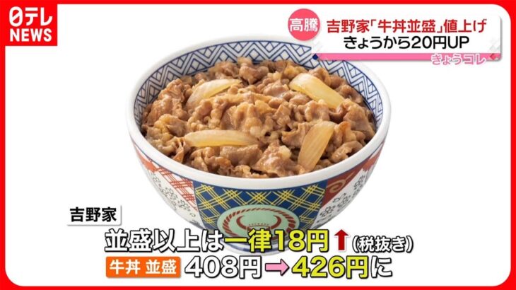 【経済】吉野家の牛丼価格が1杯1000円超える可能性？