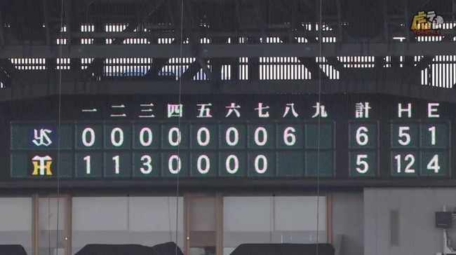 【阪神対ヤクルトオープン戦】ヤクルト、8回に一挙6点を取り逆転！阪神はこの回4つのエラー…