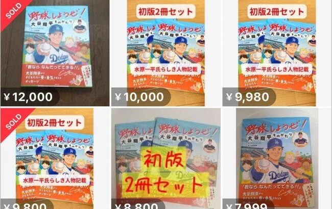 【悲報】大谷翔平の絵本（一平あり）17999円で売られてしまう・・・