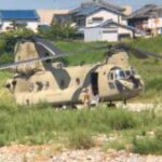 和歌山県の河川敷に米軍ヘリ３機が不時着、近隣住民「爆音で目が覚めた」…数時間後に飛び立つ