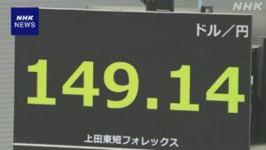 1ドル＝149円台まで円高進行