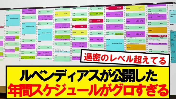 【仰天】プロサッカー選手の1年間のスケジュールがコチラです…