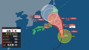 台風5号、東北直撃コースへ　8年前の台風10号を上回る災害級大雨の恐れ