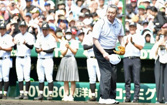 【甲子園】江川卓氏が始球式で無念のワンバウンド投球「これが５０年間という時間」