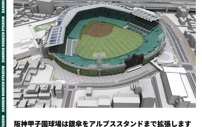 【朗報】甲子園、銀傘を拡張へ！高校野球文化の継承を図る