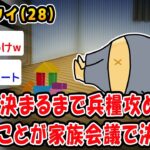 【マジかよ】就職が決まるまで兵糧攻めされることが家族会議で決定ww