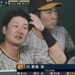 【阪神】勝ち越しタイムリーを放った渡邉諒をねぎらう平田勝男ヘッドｗｗｗｗｗいとおしいｗｗｗｗｗ