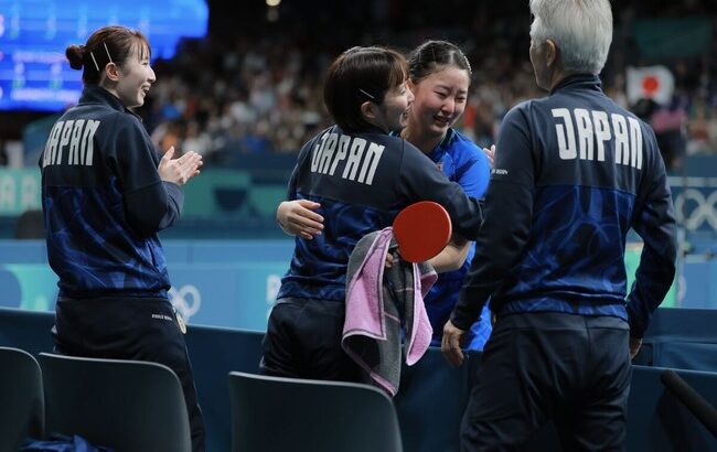 卓球日本女子が悲願の金メダルに王手！宿敵・ドイツを下し１０日決勝へ…パリ五輪